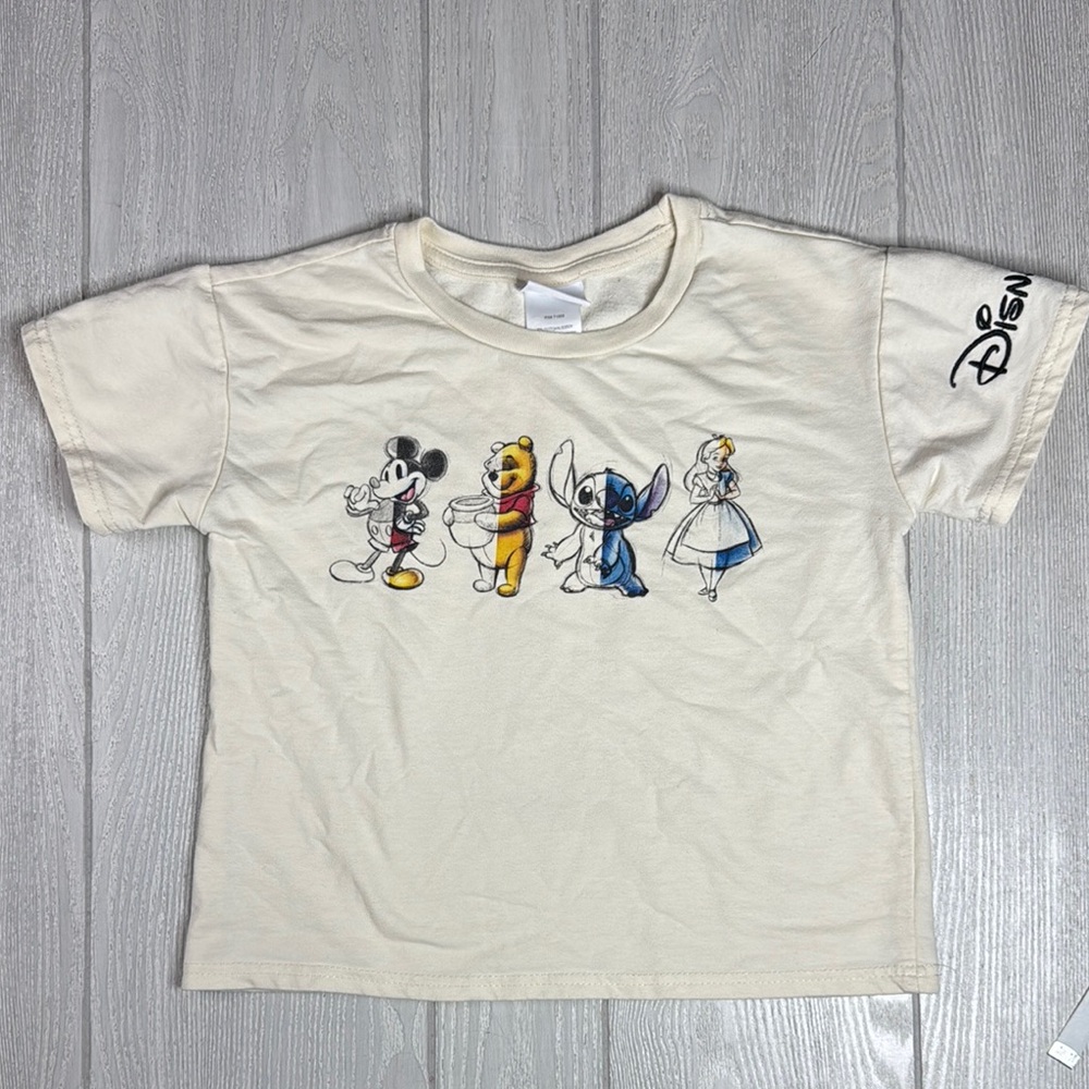 Disney 100 years celebration T-shirt, Mickey, Pooh, Stitch Alice girls 14/16